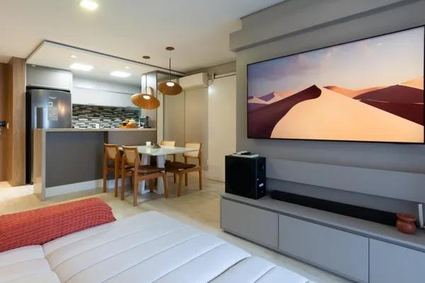 APARTAMENTO 2 QUARTOS MOBILIADO NO ED. HUB | CENTRO - CURITIBA-PR
