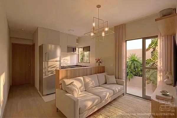 OPORTUNIDADE: APARTAMENTO COM 1 QUARTO, SALA & COZINHA INTEGRADA E AMPLO TERRAÇO – ECOVILLE