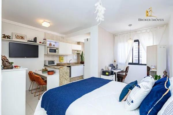 (PORTEIRA FECHADA) Studio MOBILIADO com 1 QUARTO à venda, 30 m² por R$ 420.000 - Bigorrilho - Curitiba/PR